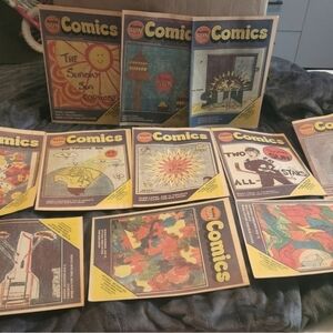 Rare Vintage 1970s Collection of Sunday Sun Comics covers Toledo